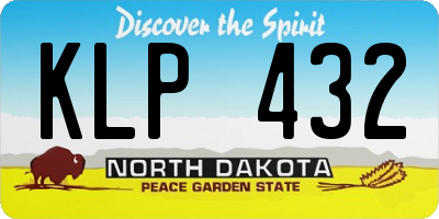 ND license plate KLP432