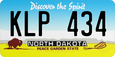 ND license plate KLP434