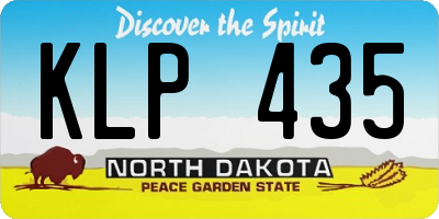 ND license plate KLP435