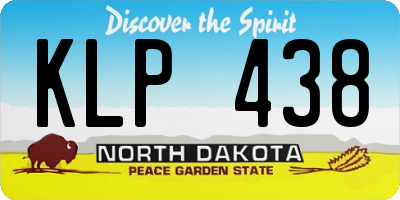 ND license plate KLP438