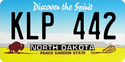 ND license plate KLP442