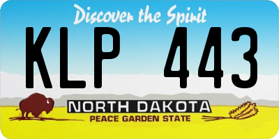 ND license plate KLP443