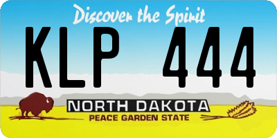 ND license plate KLP444