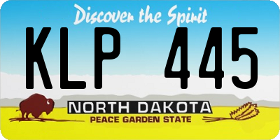 ND license plate KLP445