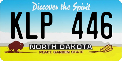 ND license plate KLP446