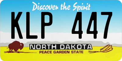 ND license plate KLP447