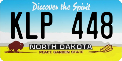 ND license plate KLP448