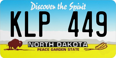 ND license plate KLP449