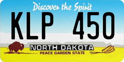 ND license plate KLP450