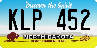 ND license plate KLP452