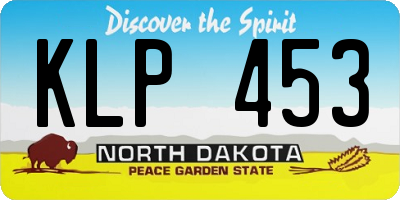 ND license plate KLP453