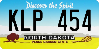 ND license plate KLP454
