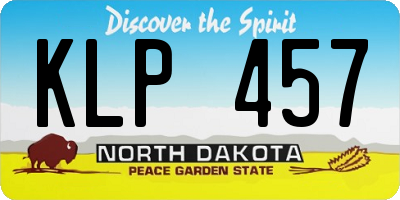 ND license plate KLP457