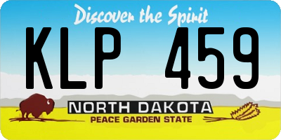 ND license plate KLP459