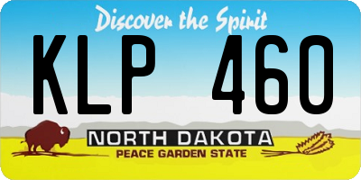 ND license plate KLP460