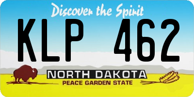 ND license plate KLP462