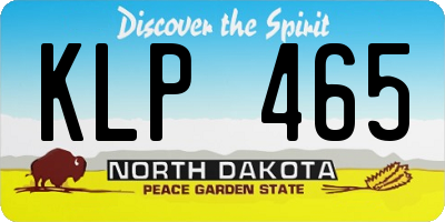 ND license plate KLP465