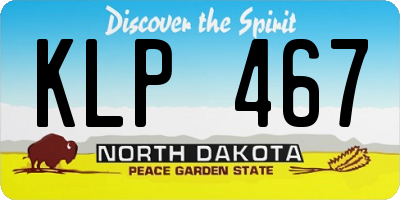 ND license plate KLP467