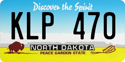 ND license plate KLP470