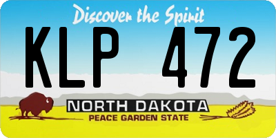 ND license plate KLP472