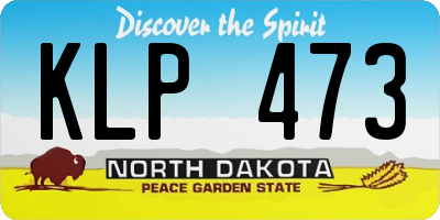 ND license plate KLP473