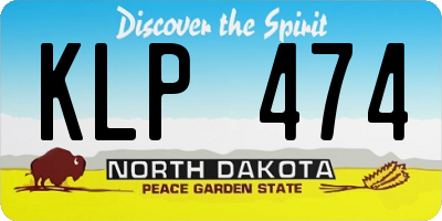 ND license plate KLP474