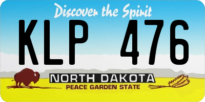 ND license plate KLP476