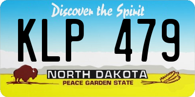 ND license plate KLP479