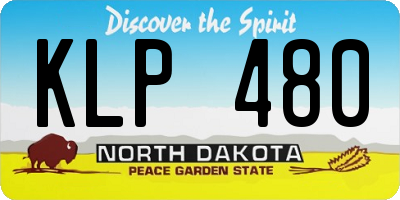 ND license plate KLP480