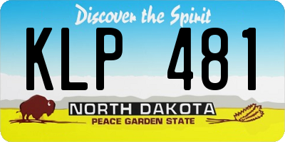 ND license plate KLP481