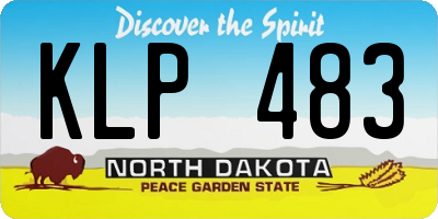 ND license plate KLP483