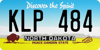 ND license plate KLP484