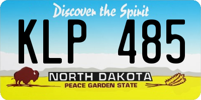 ND license plate KLP485
