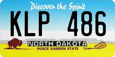 ND license plate KLP486