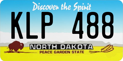 ND license plate KLP488