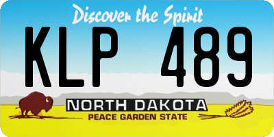 ND license plate KLP489