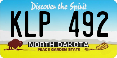 ND license plate KLP492