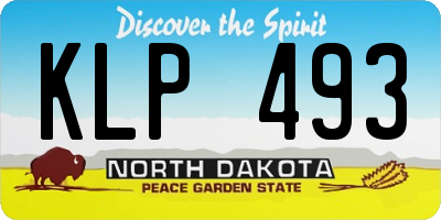 ND license plate KLP493