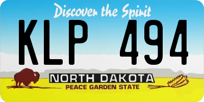 ND license plate KLP494