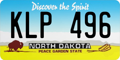 ND license plate KLP496