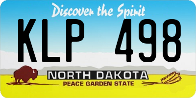 ND license plate KLP498