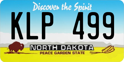 ND license plate KLP499