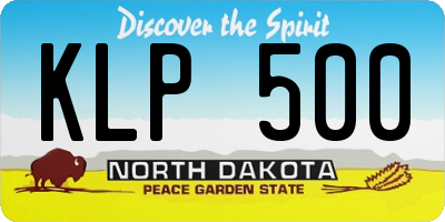 ND license plate KLP500
