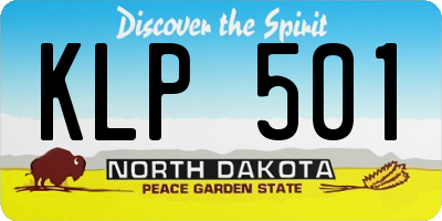 ND license plate KLP501