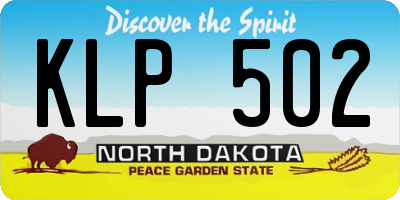 ND license plate KLP502