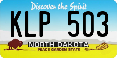 ND license plate KLP503
