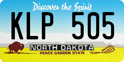 ND license plate KLP505