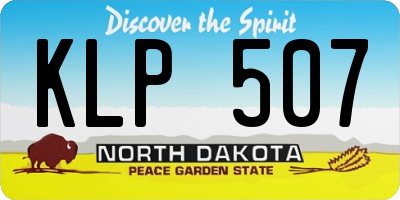 ND license plate KLP507