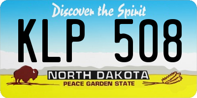 ND license plate KLP508