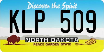 ND license plate KLP509